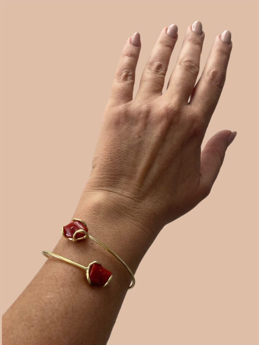 Gioielli Ferraro Gioielli | Bracciale Corallo Rosso E Argento Contrarie