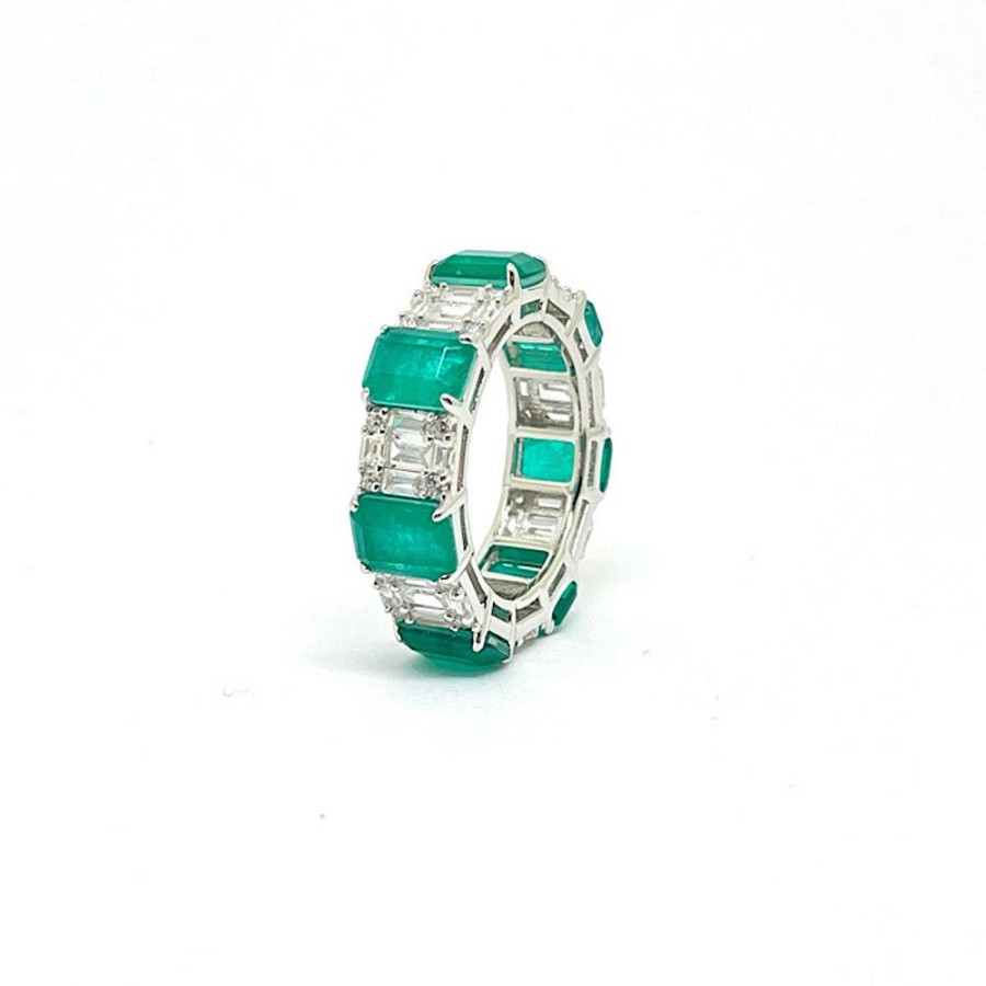 Shop On Line Ferraro Gioielli Anelli | Anello Quarzo E Zirconi Shine Riviera Green