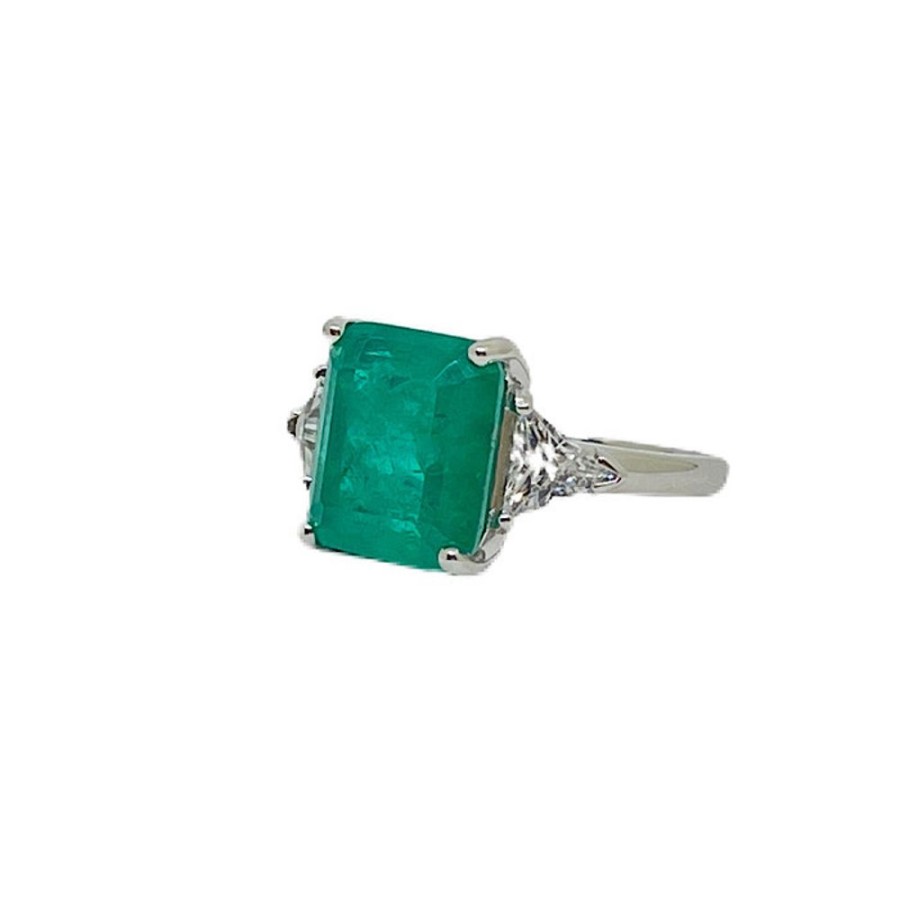 Shop On Line Ferraro Gioielli Anelli | Anello Quarzo Zirconi E Argento Shine Green