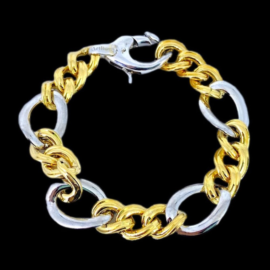 Gioielli Ferraro Gioielli | Bracciale Oro Giallo E Oro Bianco Chain