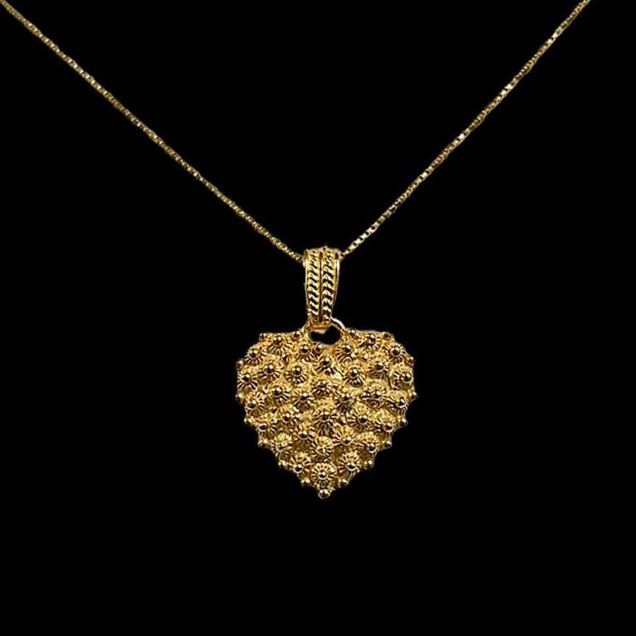 Gioielli Ferraro Gioielli | Ciondolo Filigrana Argento Cuore-Gold Plated