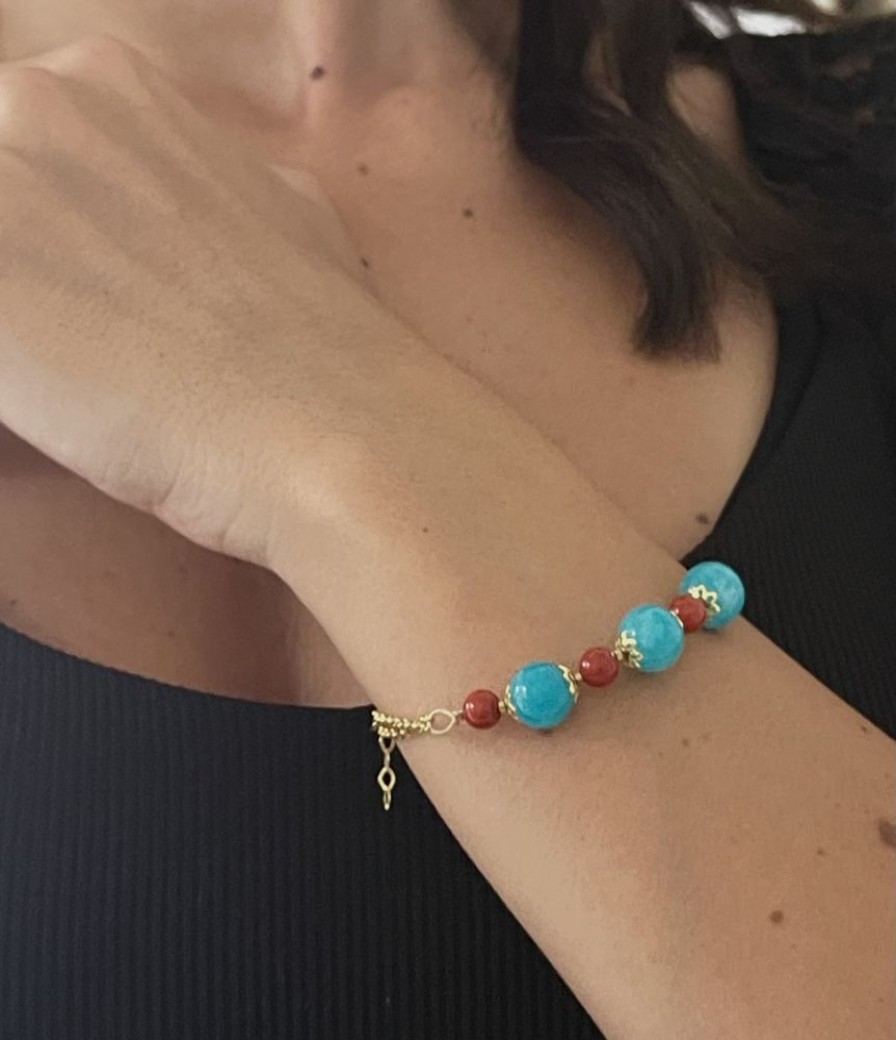 Gioielli Ferraro Gioielli | Bracciale Corallo E Giada Colori Di Sardegna- Stintino 2