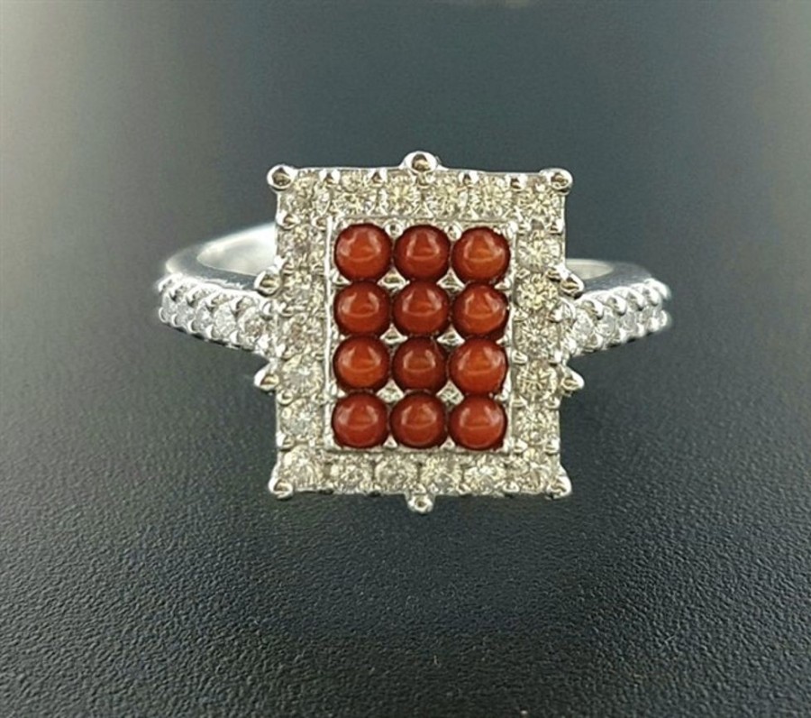 Gioielli Ferraro Gioielli | Anello Collezione Bright Coral Square