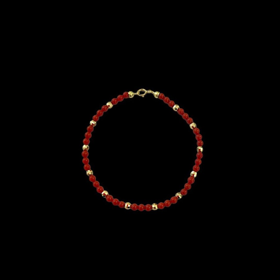 Gioielli Ferraro Gioielli | Bracciale Corallo Rosso E Oro -Fancy