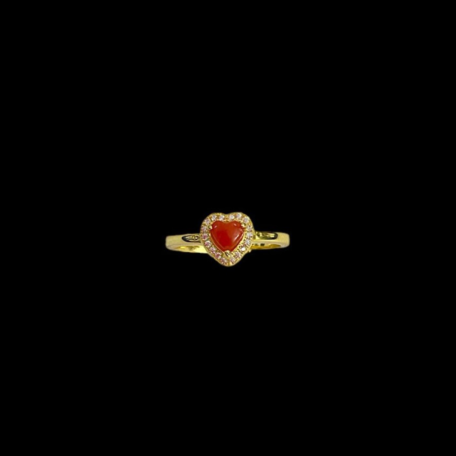 Gioielli Ferraro Gioielli | Anello Cuore Corallo Rosso