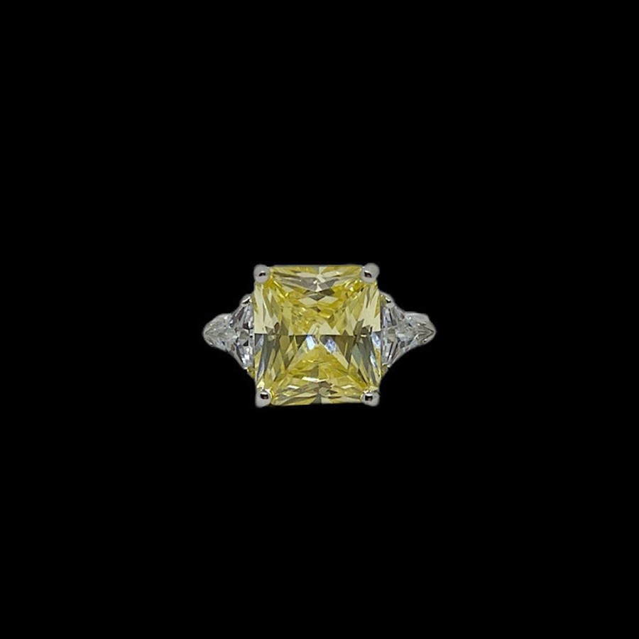 Shop On Line Ferraro Gioielli Anelli | Anello Quarzo E Zirconi Shine Yellow