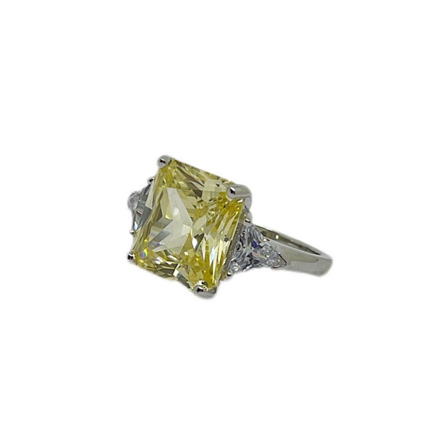 Shop On Line Ferraro Gioielli Anelli | Anello Quarzo E Zirconi Shine Yellow