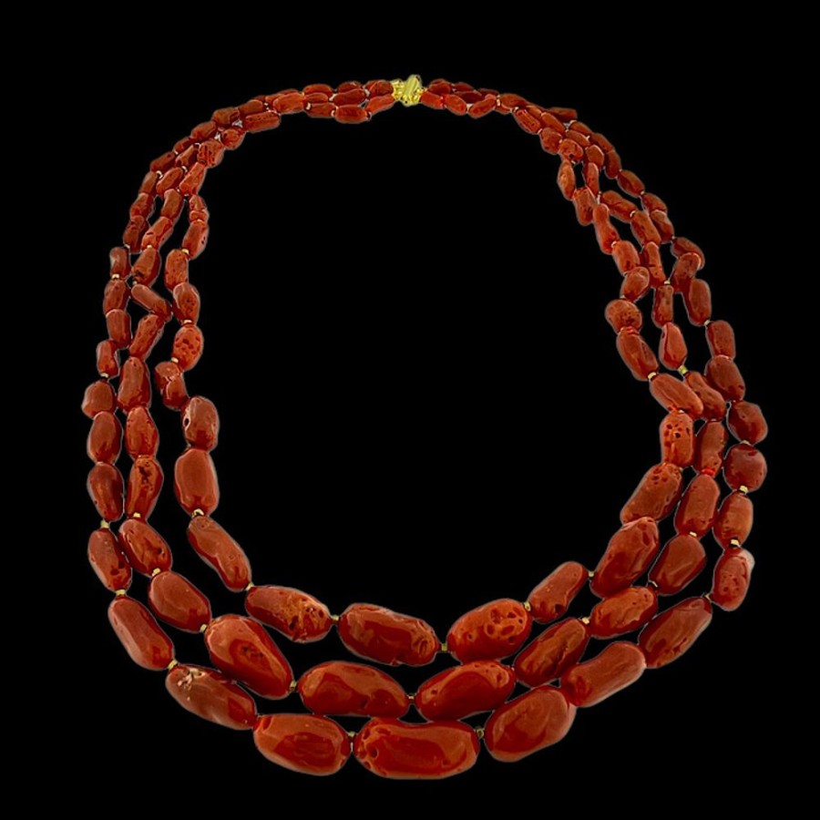 Gioielli Ferraro Gioielli | Collana Corallo Rosso Sassi