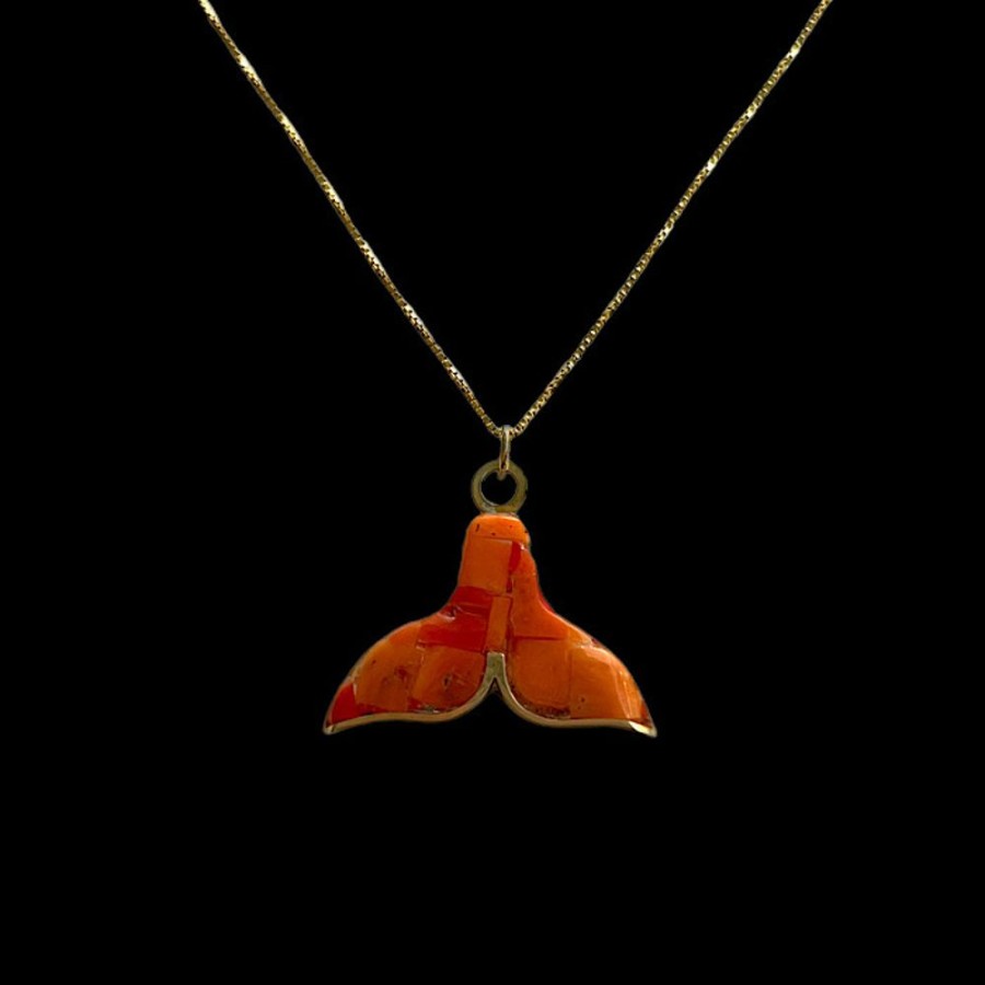 Gioielli Ferraro Gioielli | Ciondolo Argento E Corallo Rosso Whale