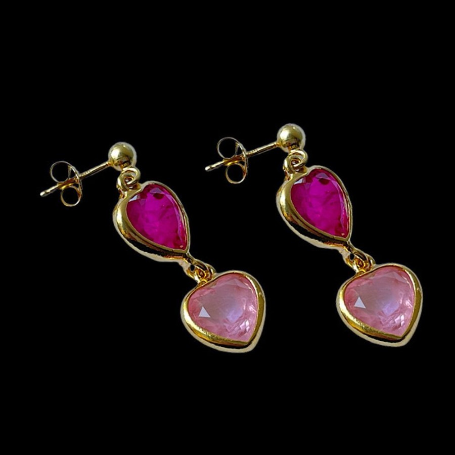 Shop On Line Ferraro Gioielli Orecchini | Orecchini Quarzo Rosa Colori Di Sardegna Love