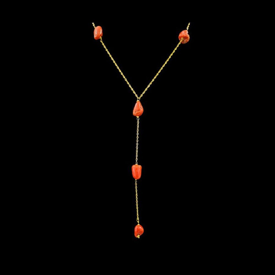 Gioielli Ferraro Gioielli | Collier Oro E Corallo Stone