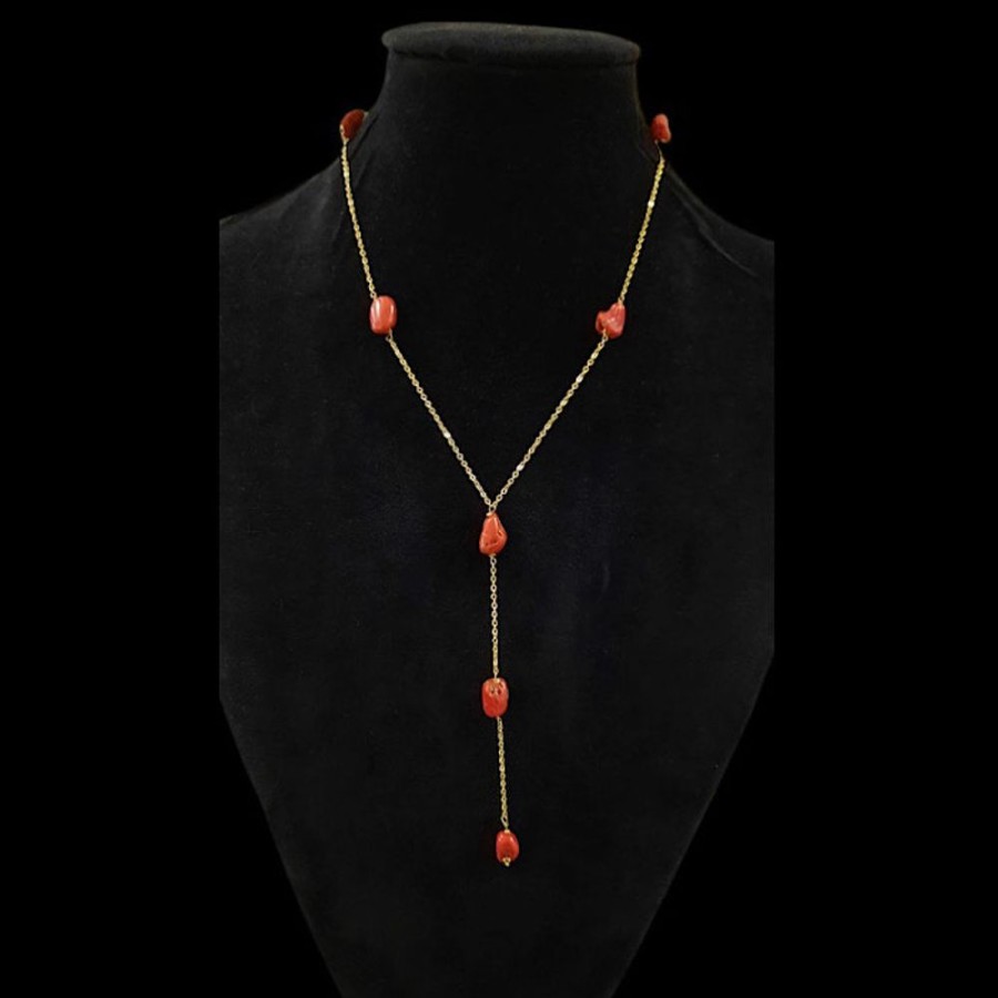 Gioielli Ferraro Gioielli | Collier Oro E Corallo Stone