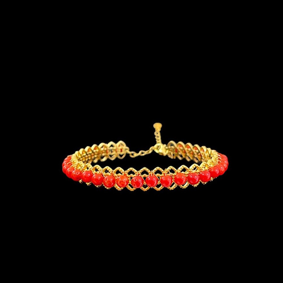 Gioielli Ferraro Gioielli | Bracciale Corallo Intrecci Barrette