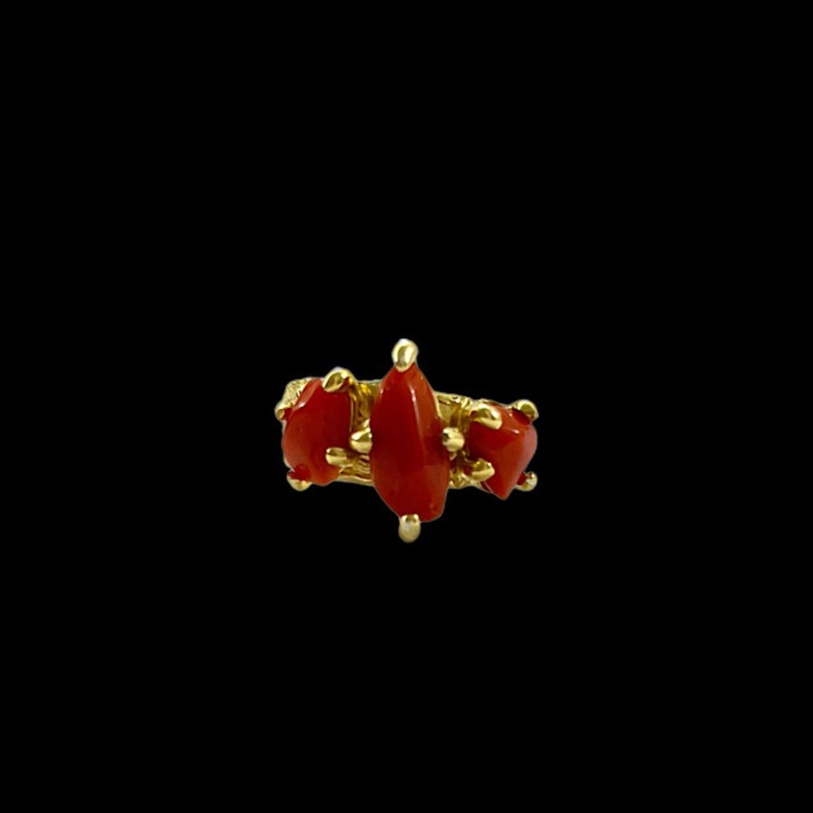 Gioielli Ferraro Gioielli | Anello Corallo Rosso Tris