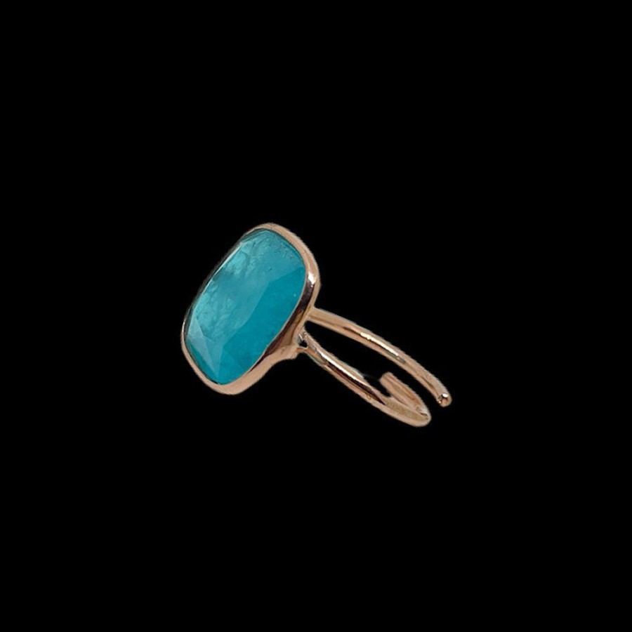 Shop On Line Ferraro Gioielli Anelli | Anello Quarzo Azzurro Colori Di Sardegna Chia