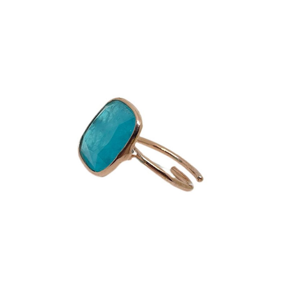 Shop On Line Ferraro Gioielli Anelli | Anello Quarzo Azzurro Colori Di Sardegna Chia