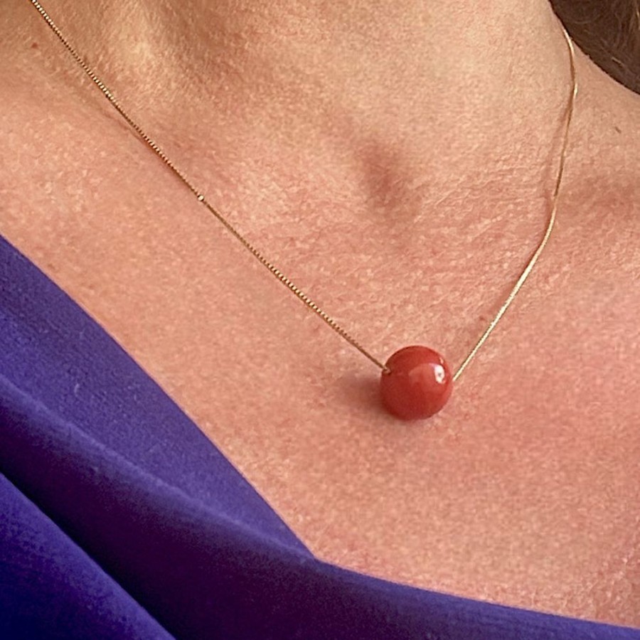 Gioielli Ferraro Gioielli | Collier Oro E Corallo Rosso Sardegna Elegance