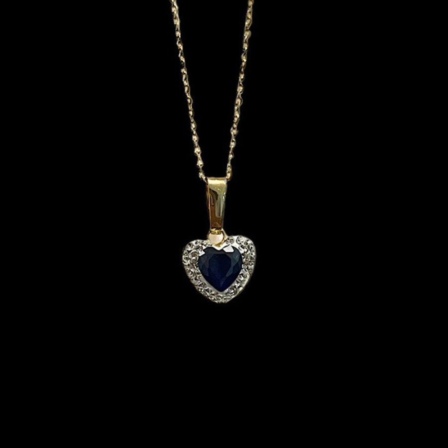 Gioielli Ferraro Gioielli | Collier Oro E Zirconi Joy Blue Heart