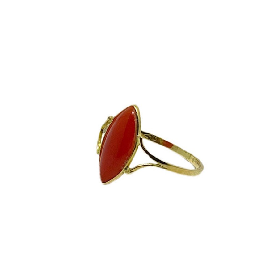 Gioielli Ferraro Gioielli | Anello Corallo Rosso Sardegna E Oro 01